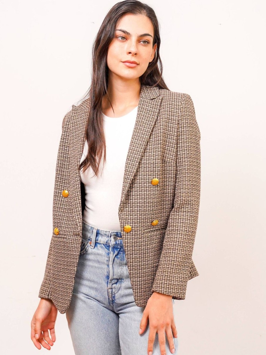 Central Park West Clarke Tweed Blazer