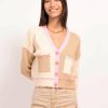 Central Park West Mallory Color Block Cardigan