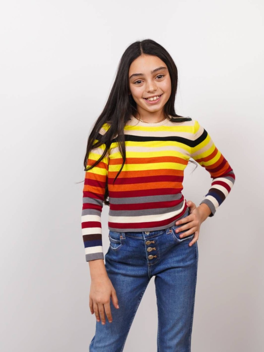 Central Park West Willow Multicolor Stripe Sweater