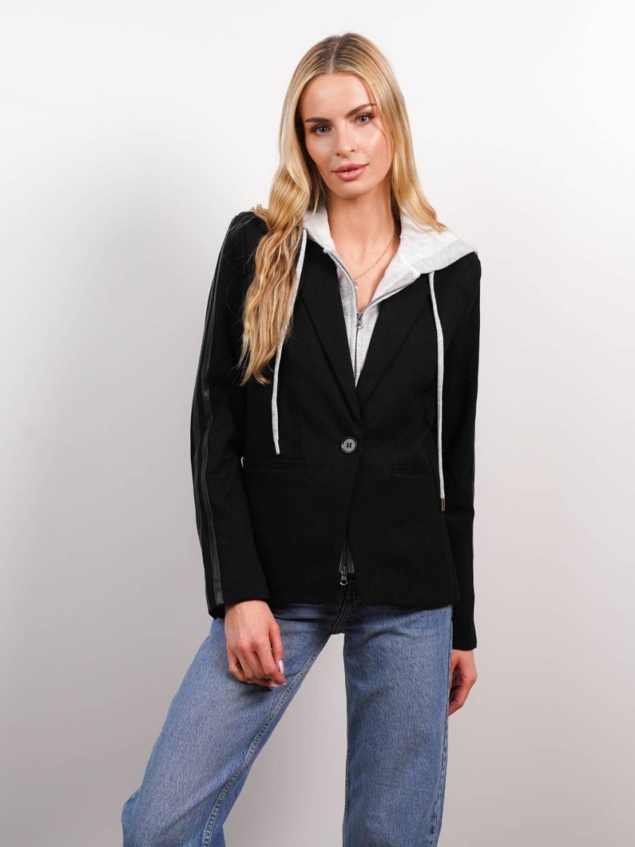 Central Park West Avery Vegan Stripe Dickey Jacket