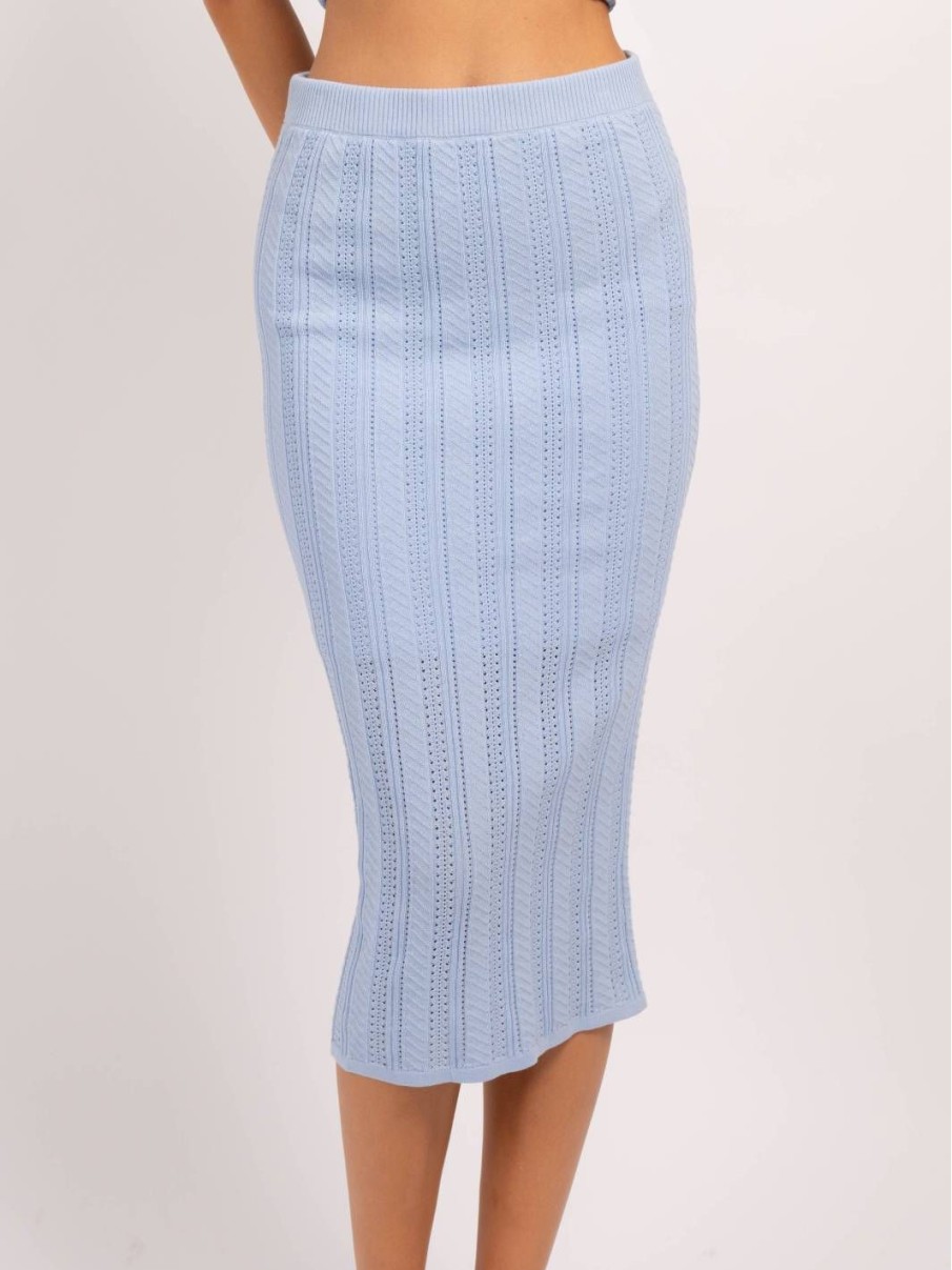 Central Park West Louis Tight Pointelle Skirt