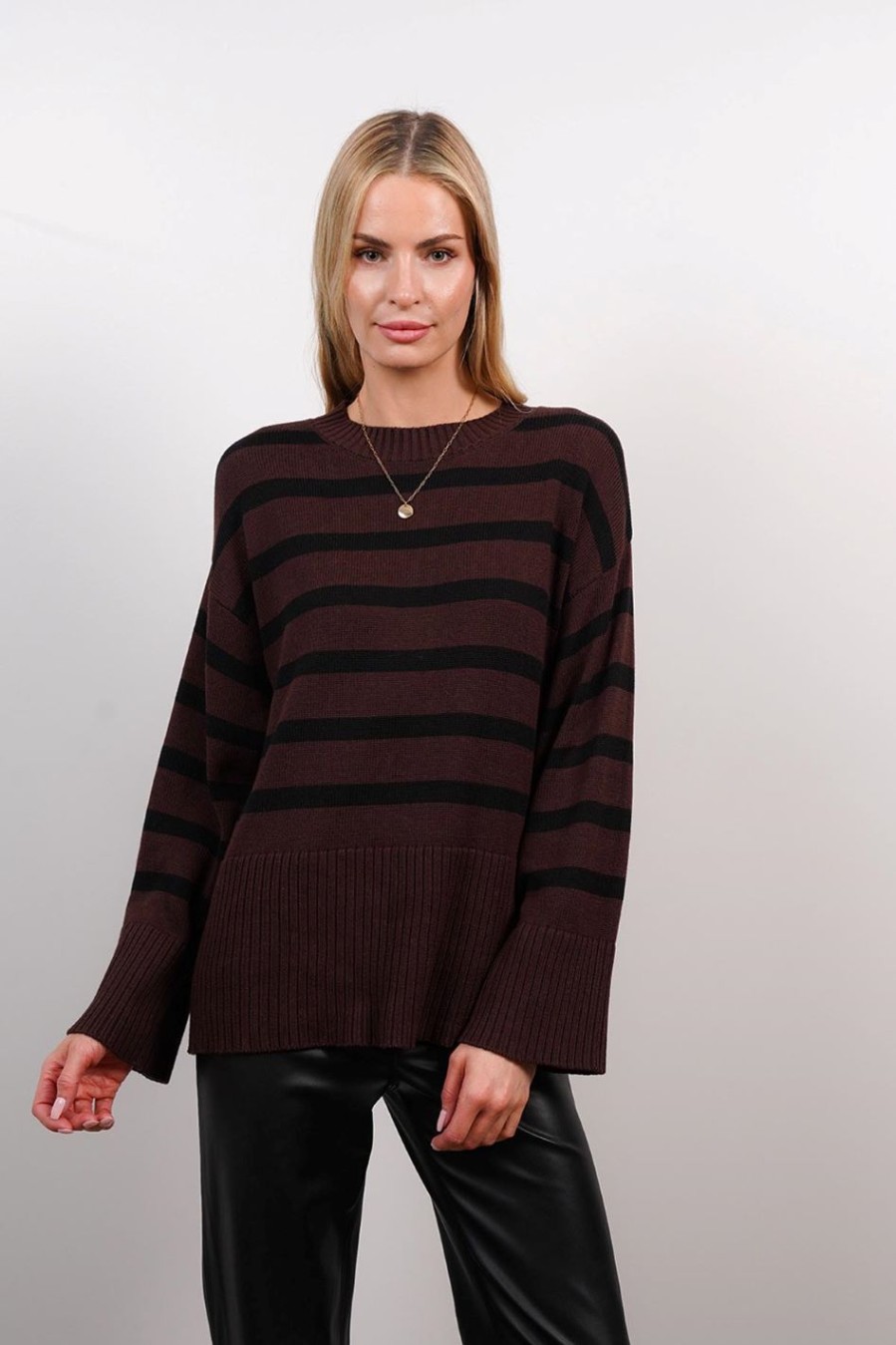 Central Park West Briar Stripe Crew Neck