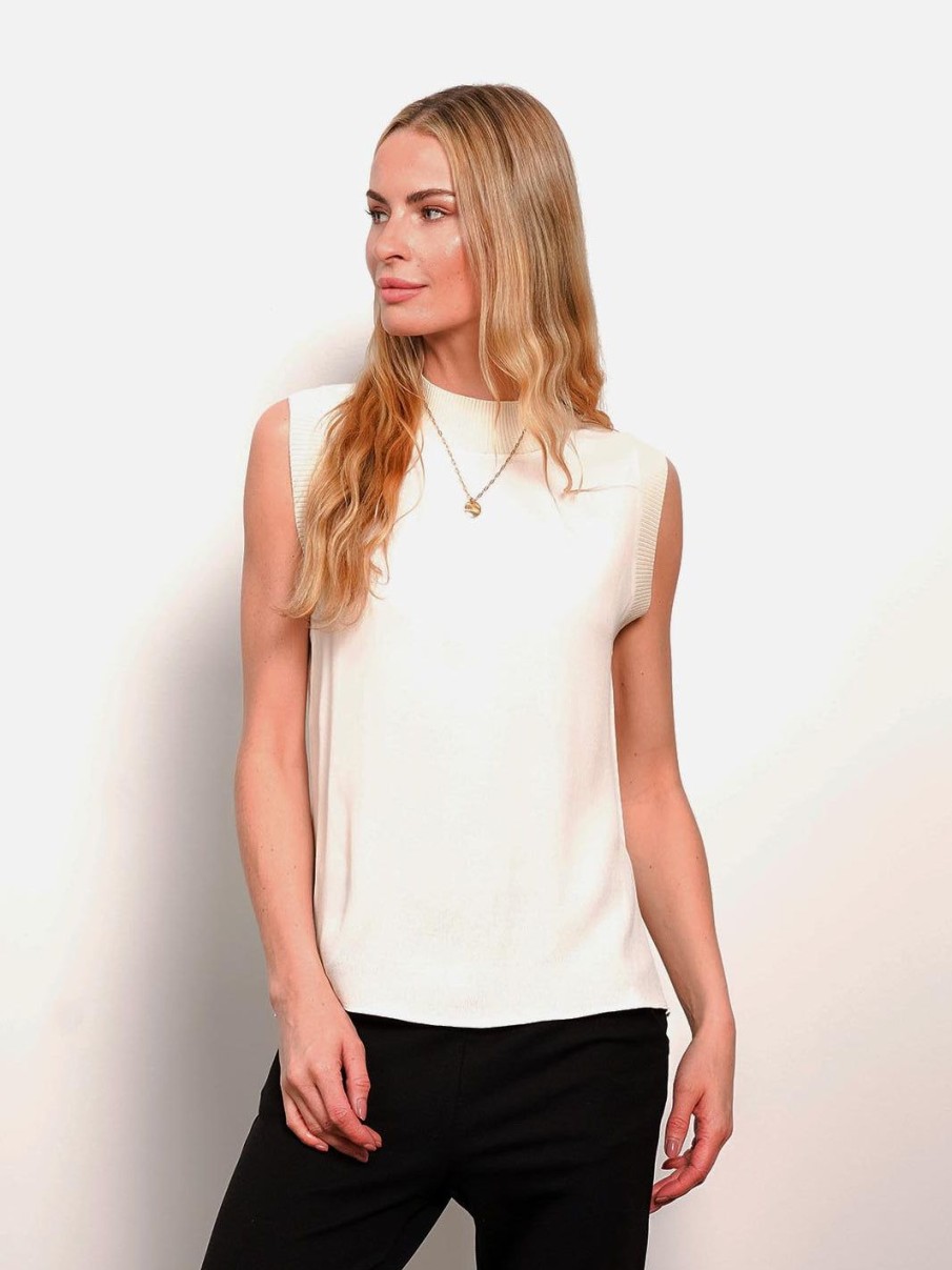 Central Park West Piper Ribbed Crepe Top