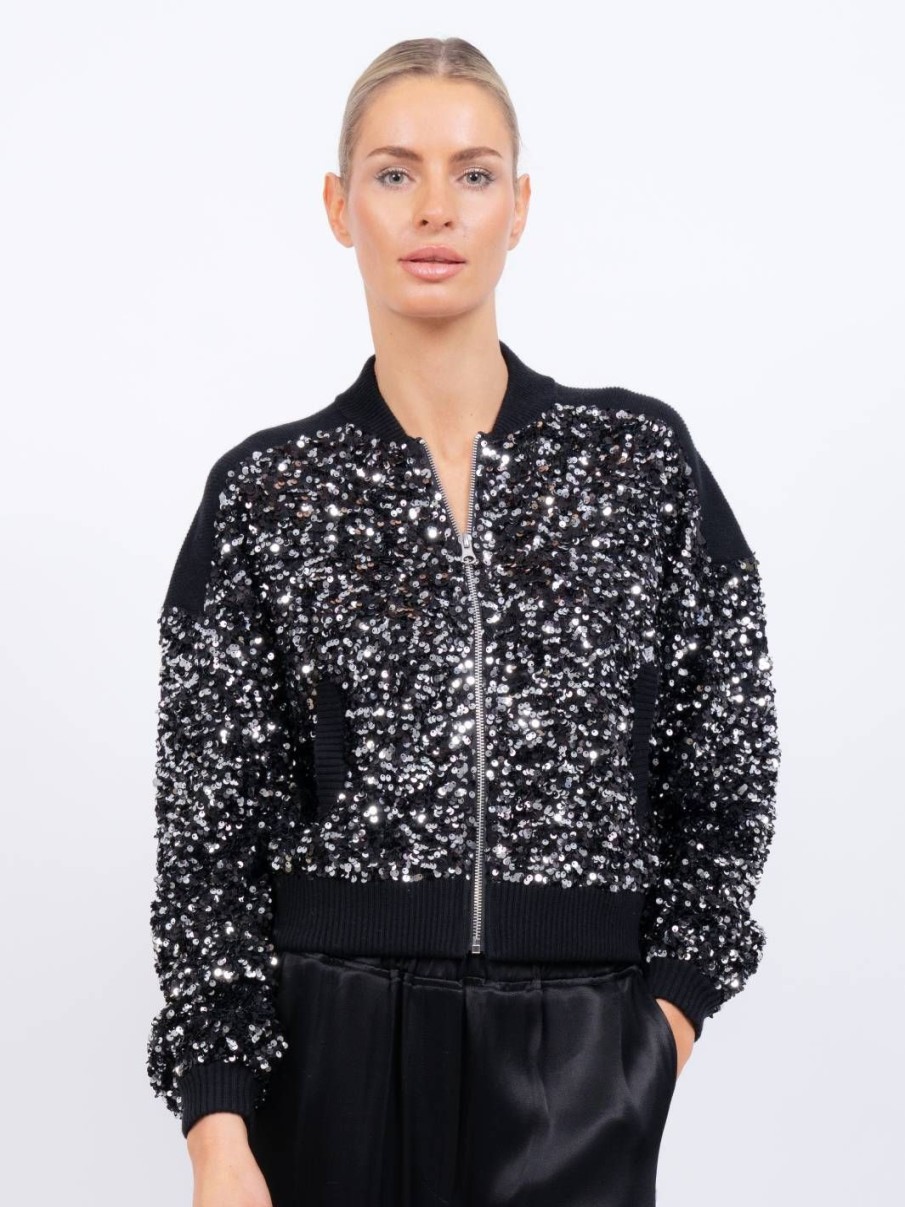 Central Park West Aurelie Sequin Bomber