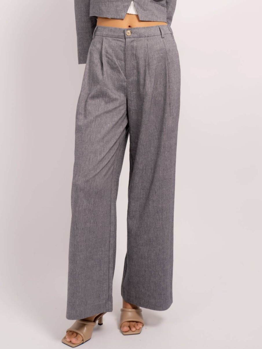 Central Park West Chandler Wide Leg Suiting Pants