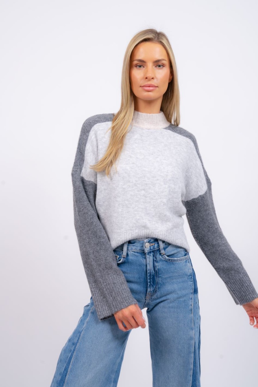 Central Park West Bobbie Colorblock Turtleneck