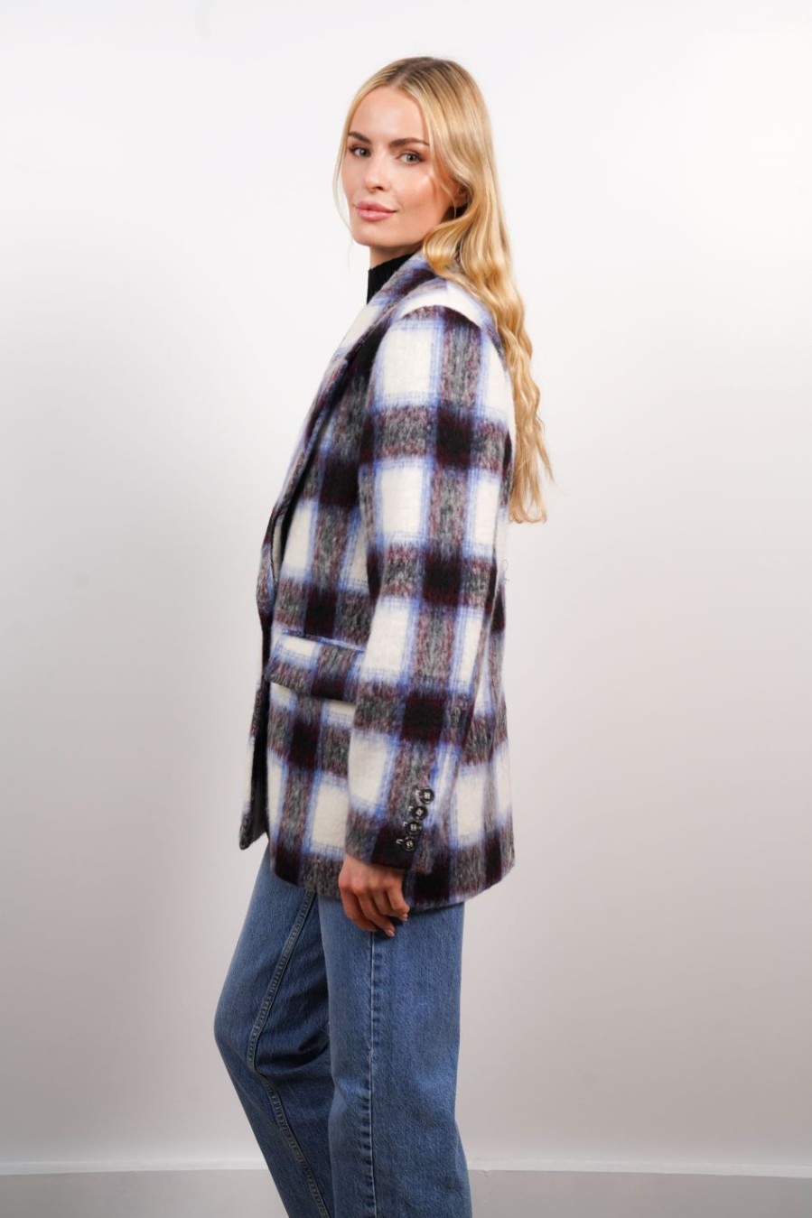 Central Park West Finley Plaid Jacket