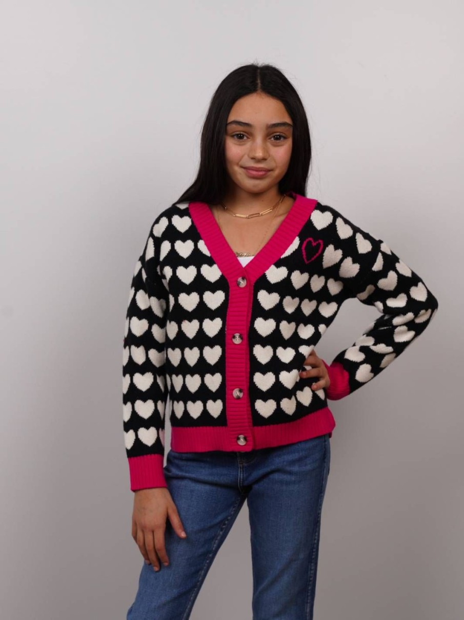 Central Park West Cora Heart Cardigan