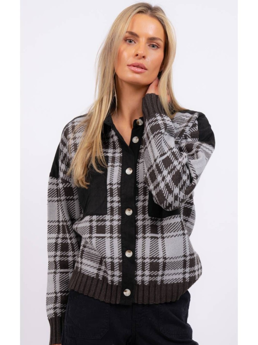 Central Park West Rhea Plaid Shacket