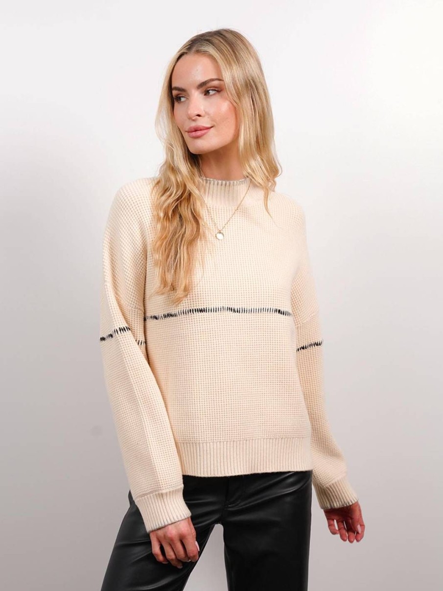 Central Park West Sloane Across Body Whip Stitch Sweater