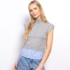 Central Park West Sutton Shirt Tail Turtleneck Sweater