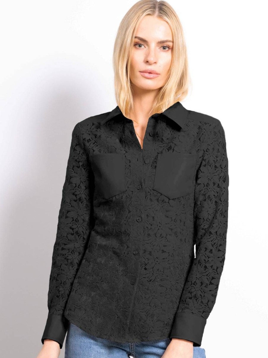 Central Park West Briar Vegan Lace Shirt