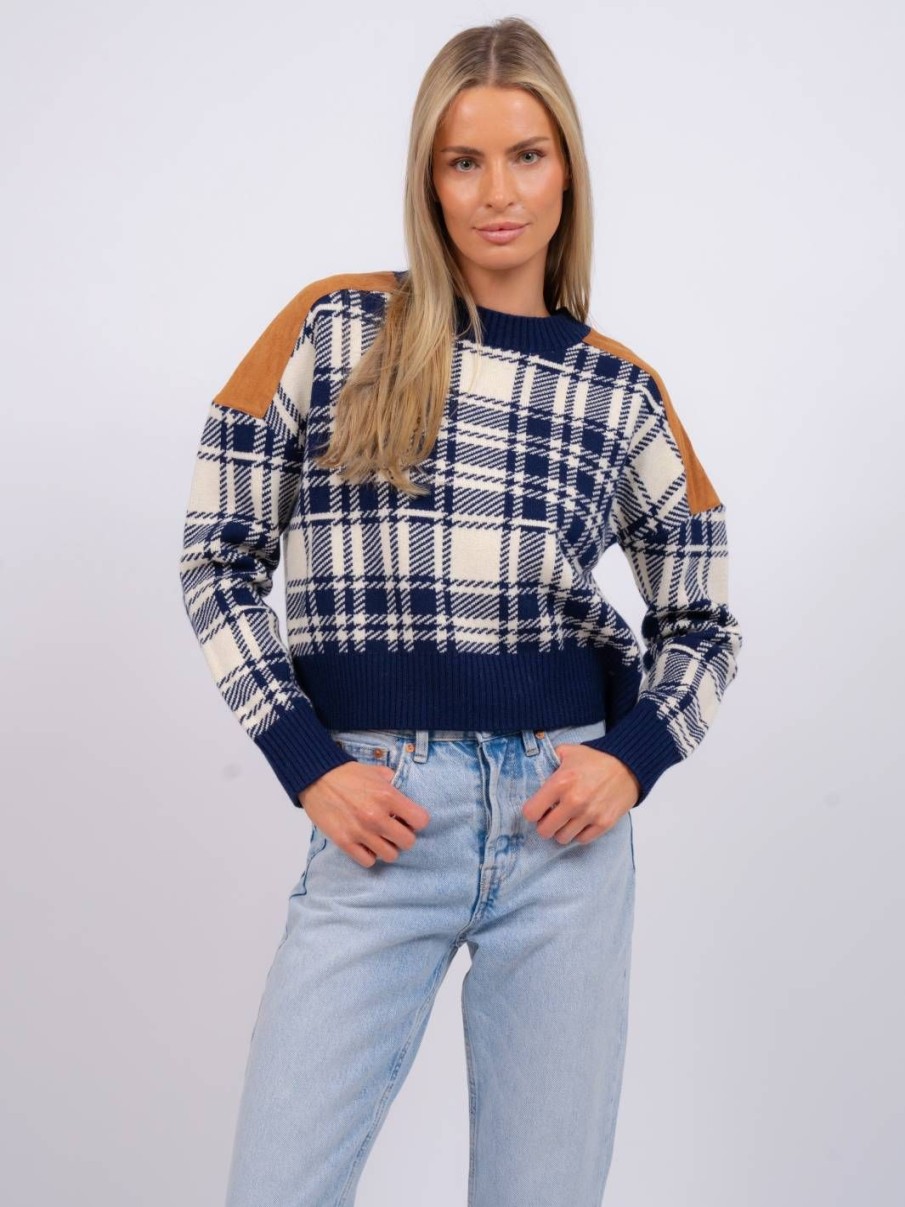 Central Park West Rhea Plaid Sweatshirt