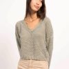 Central Park West Torrin Garment Wash Pointelle Pullover