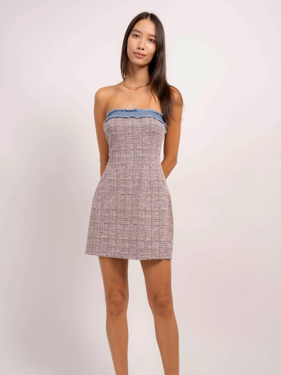 Central Park West Petra Stretch Tweed Dress