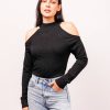 Central Park West Ambrose Cable Shoulder Cutout Raglan