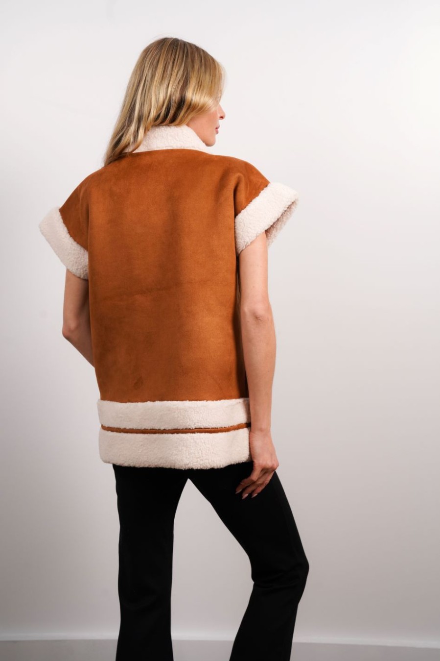 Central Park West Alwyn Shearling Vest