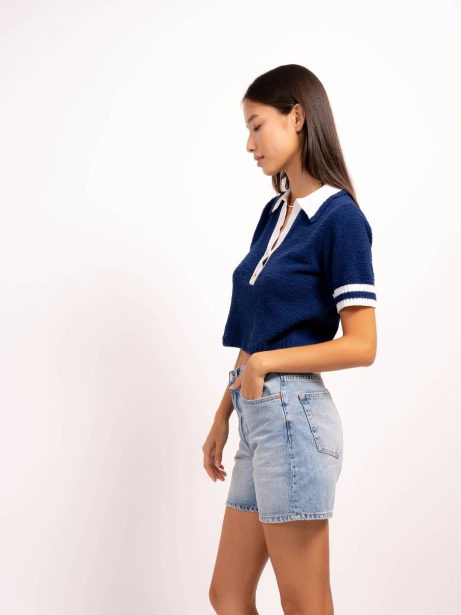 Central Park West Bianca Short Sleeve Polo