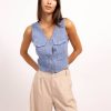 Central Park West Sammie Crosshatch Top