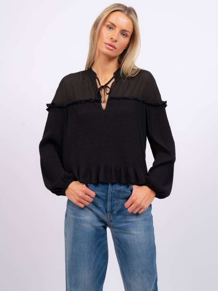 Central Park West Jane Tie Neck Top