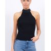 Central Park West Issa Halter Tie Back Top