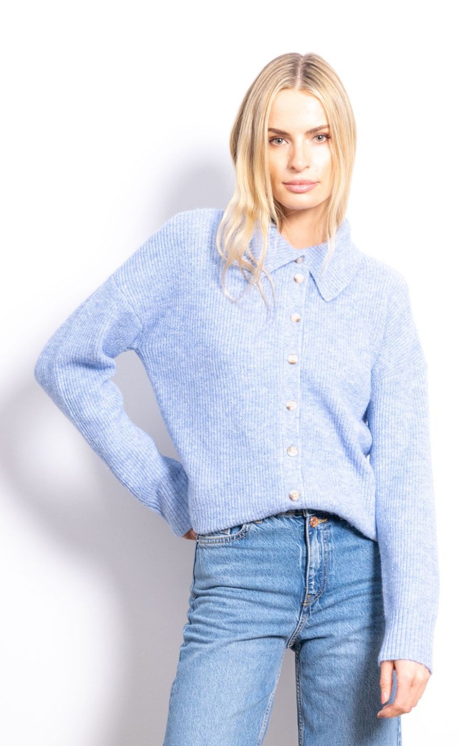 Central Park West Mia Button Up Shirt Sweater