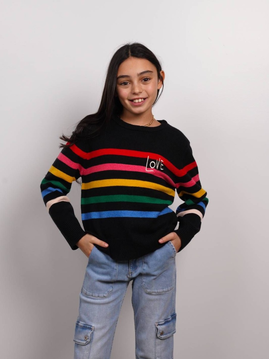 Central Park West Striped Love Sweater