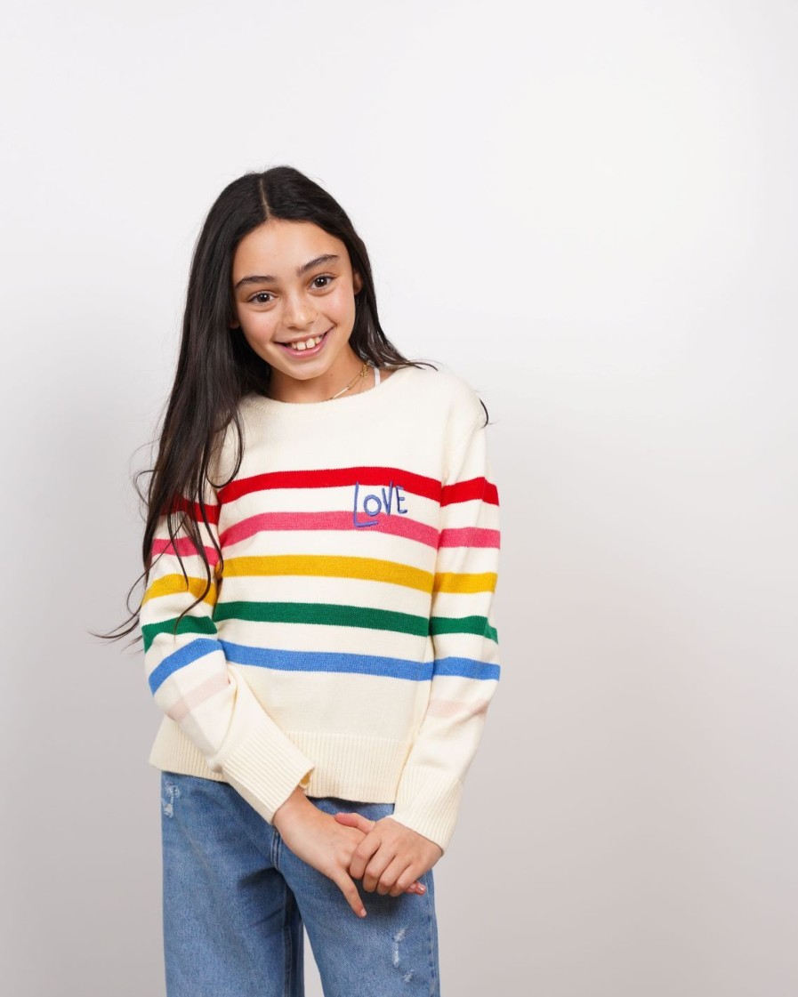 Central Park West Striped Love Sweater