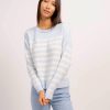 Central Park West Bianca Striped Crewneck