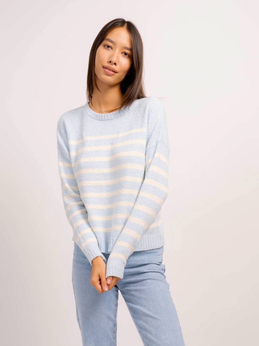 Central Park West Bianca Striped Crewneck