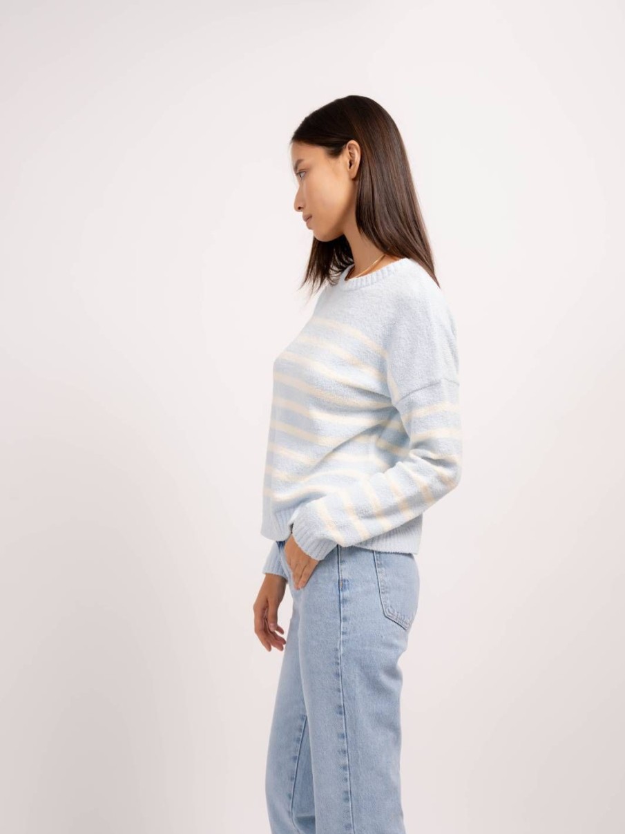 Central Park West Bianca Striped Crewneck