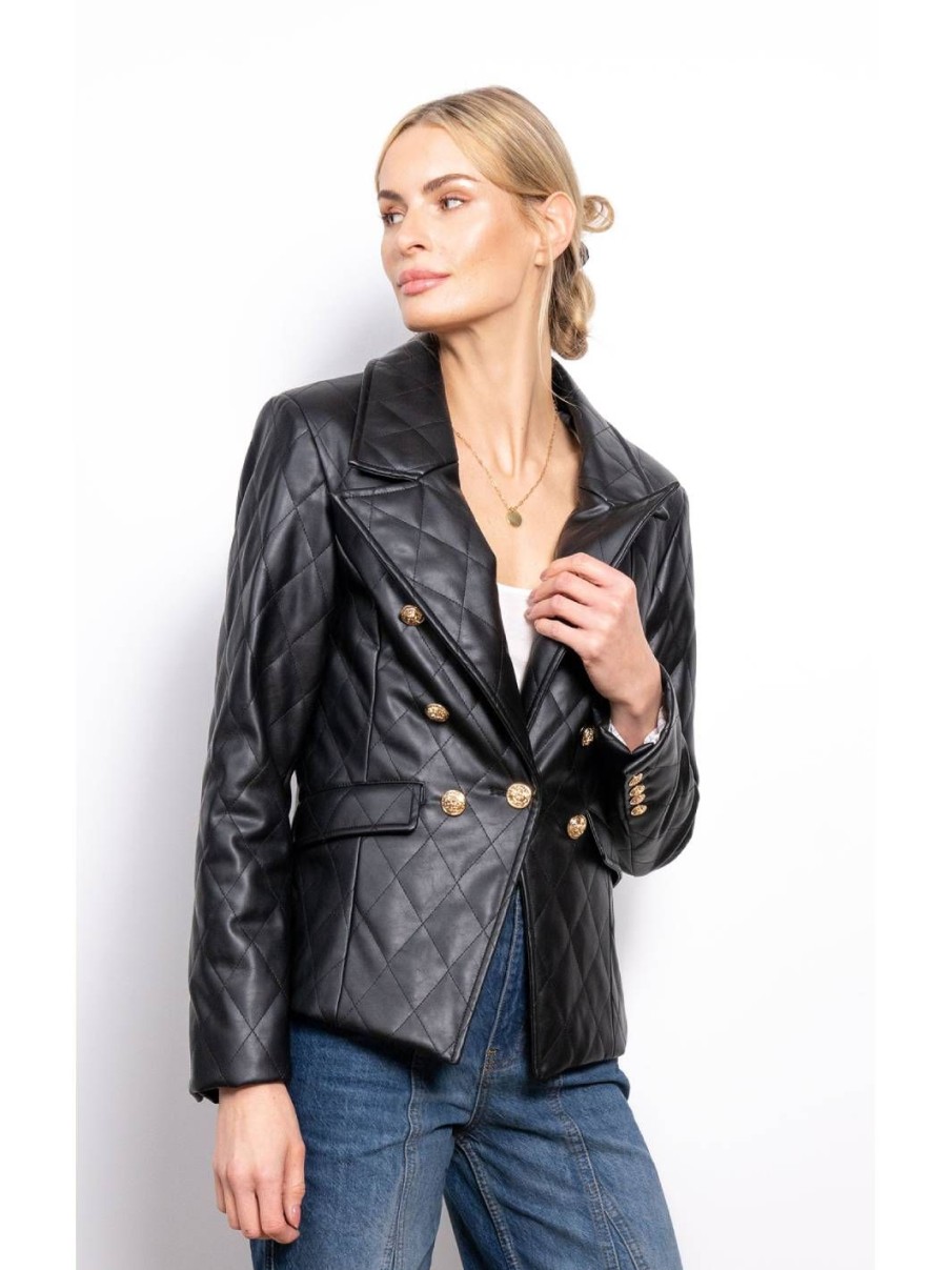 Central Park West Wednesday Quilted Vegan Blazer