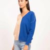 Central Park West Mallory Dual Color Sweater