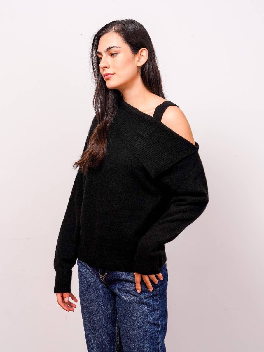 Central Park West Yvonne Cold Shoulder Sweater