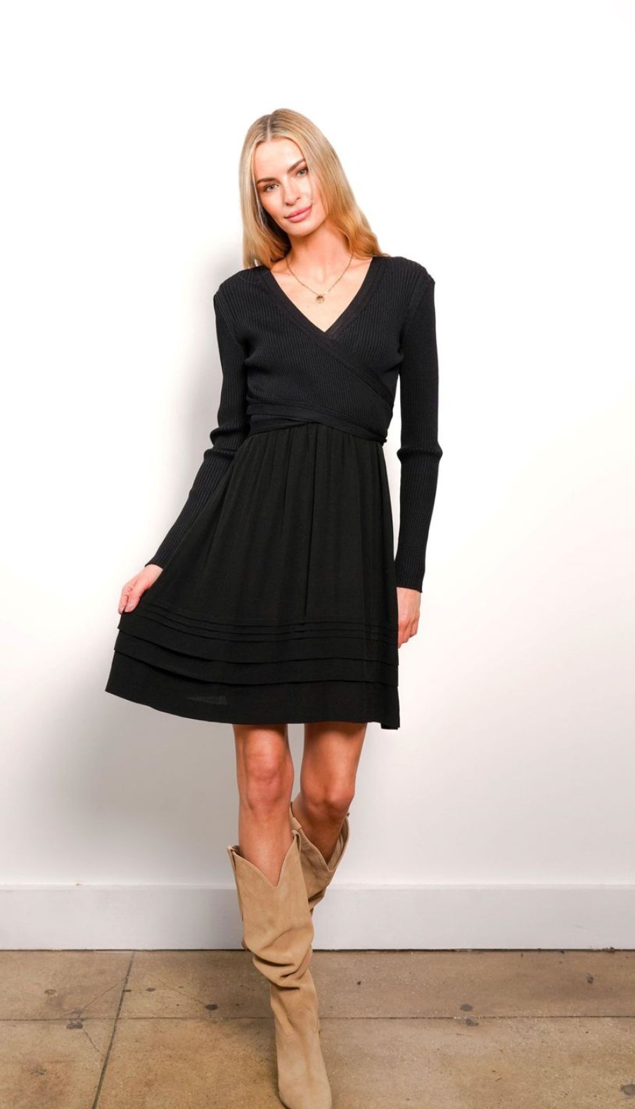 Central Park West Piper Cross Front Dress