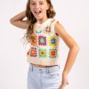 Central Park West Tasha Crochet Patchwork Vest