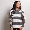 Central Park West Mia Stripe Oversized Crew