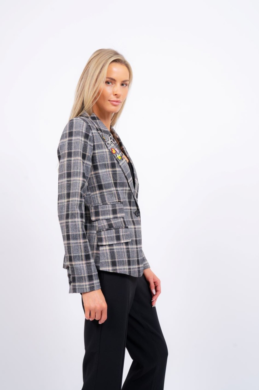 Central Park West Jax Plaid Jacket