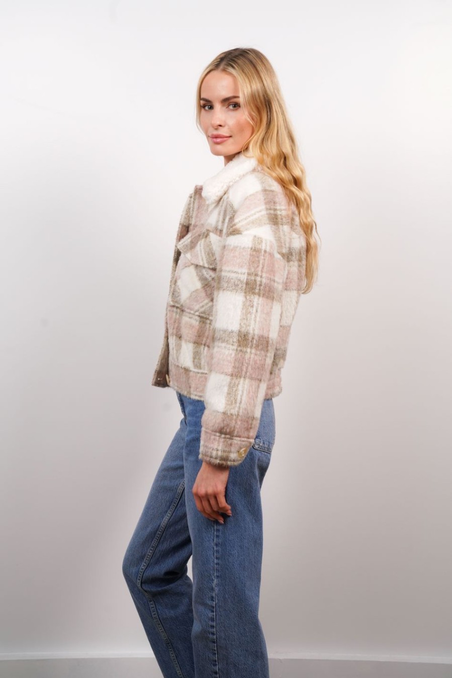 Central Park West Finley Sherpa Collar Jacket