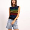 Central Park West Rainbow Thin Stripe Tank Shell