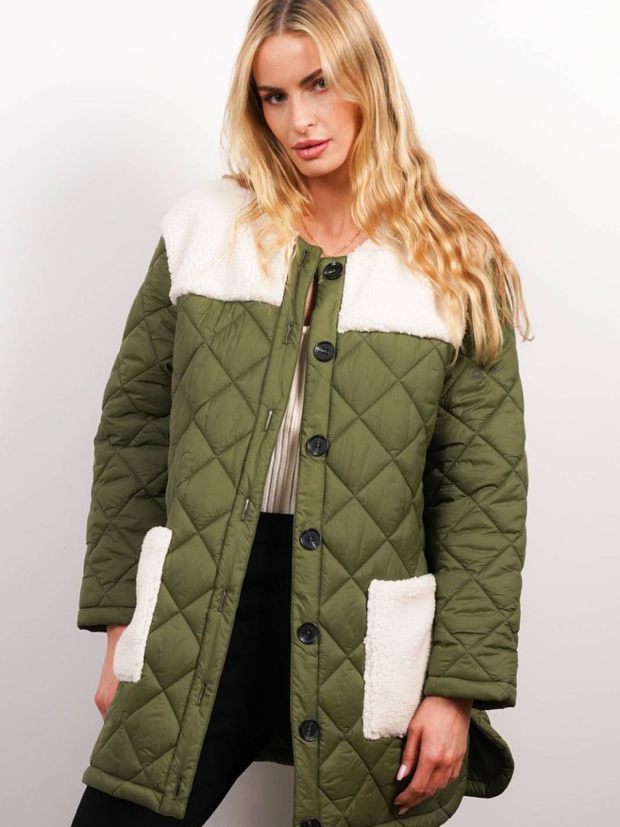 Central Park West Asher Sherpa Quilted Puffer