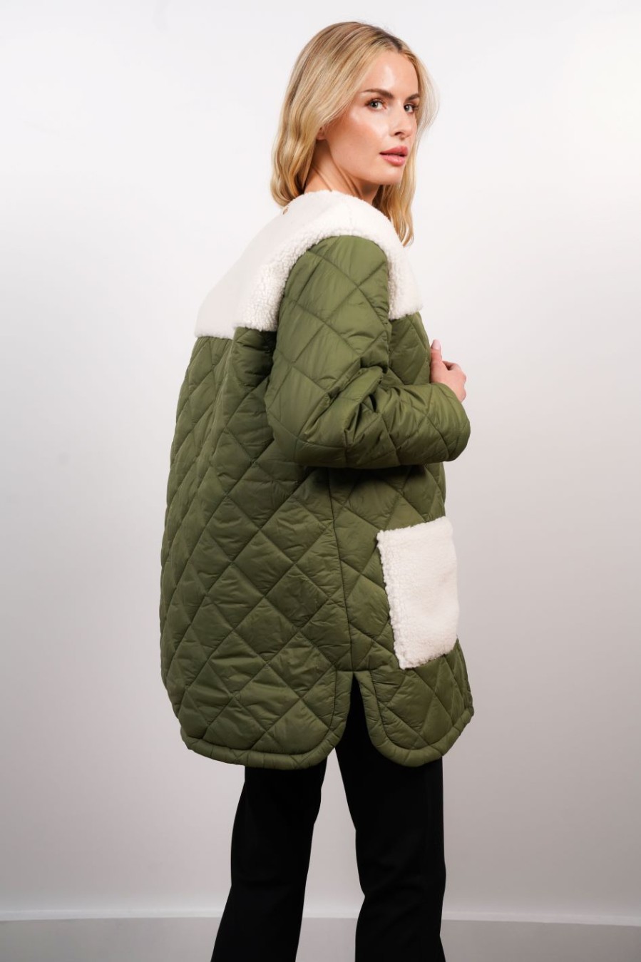 Central Park West Asher Sherpa Quilted Puffer